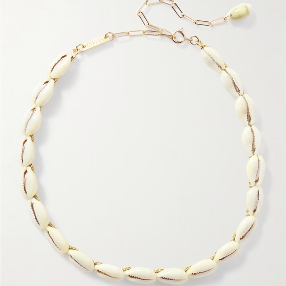 Isabel Marant Noki Gold Tone Shell Choker Necklace - Picture 2 of 7